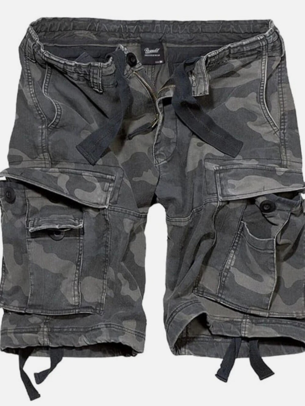BRANDIT Men's Military Gray Camo Cargo Shorts